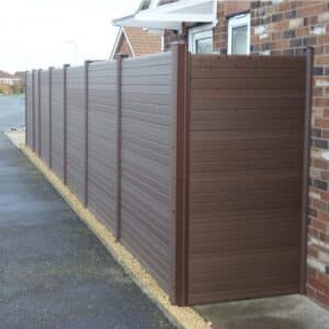 Eco Fencing 6ft x 6ft Fence Panel Kit - Walnut Brown