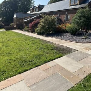 Raj Blend - Riven Indian Sandstone Paving Slab Patio Pack - 22mm Thick