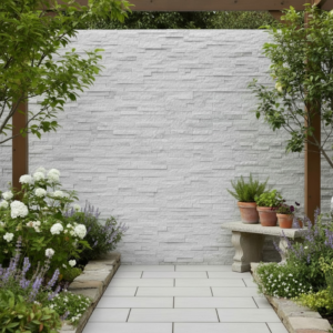 Z Split Face Wall Tiles - Sparkle White Quartz